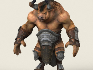 game ready warrior bull 3D Модель
