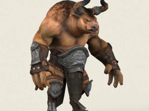 game ready warrior bull 3D Model