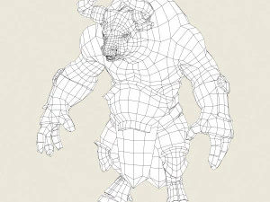 game ready warrior bull 3D Model