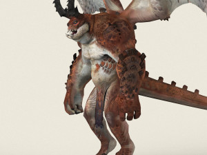 game ready dragon monster 3D मॉडल