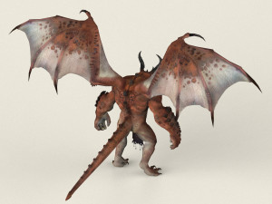 game ready dragon monster 3D मॉडल
