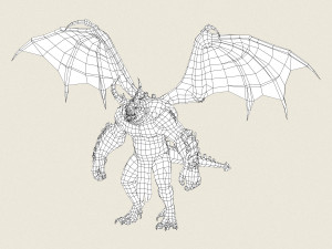 game ready dragon monster 3D मॉडल
