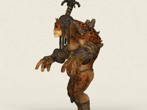 game ready fantasy hunter 3D Model