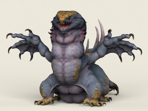 game ready fantasy monster 3D Модель