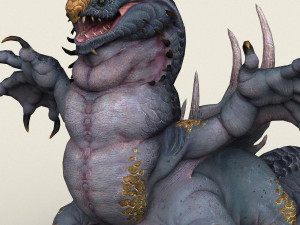 game ready fantasy monster 3D मॉडल