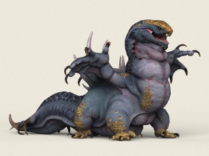 game ready fantasy monster 3D मॉडल