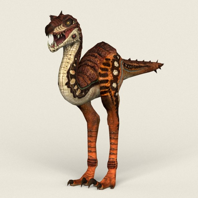 game ready fantasy velociraptor Modelo 3D .c4d .max .obj .3ds .fbx .stl .blend 