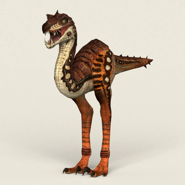 game ready fantasy velociraptor 3D Model .c4d .max .obj .3ds .fbx .stl .blend 