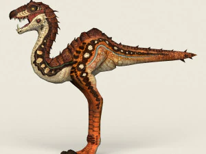 game ready fantasy velociraptor 3D Model