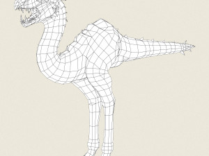 game ready fantasy velociraptor Modelo 3D