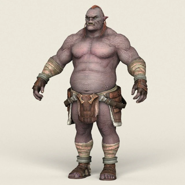 game ready orc character 3D Model .c4d .max .obj .3ds .fbx .stl .blend 