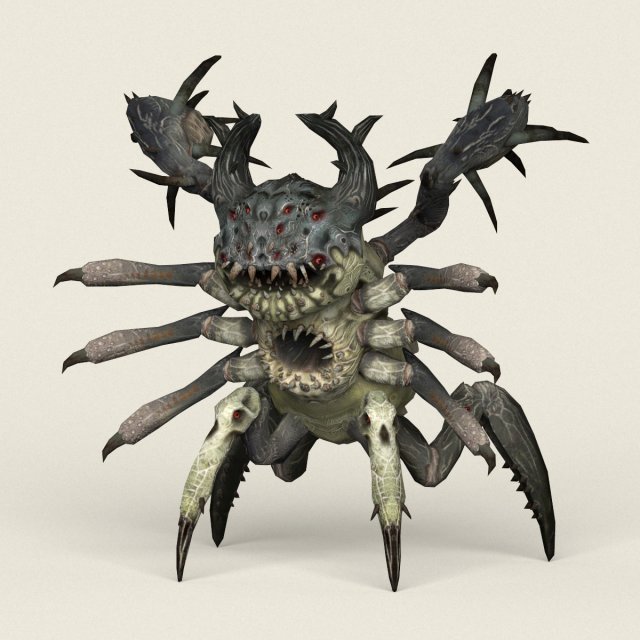game ready monster spider 3D Model .c4d .max .obj .3ds .fbx .stl .blend 