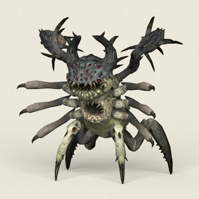 game ready monster spider 3D Model .c4d .max .obj .3ds .fbx .stl .blend 