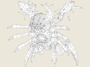 game ready monster spider 3D Model