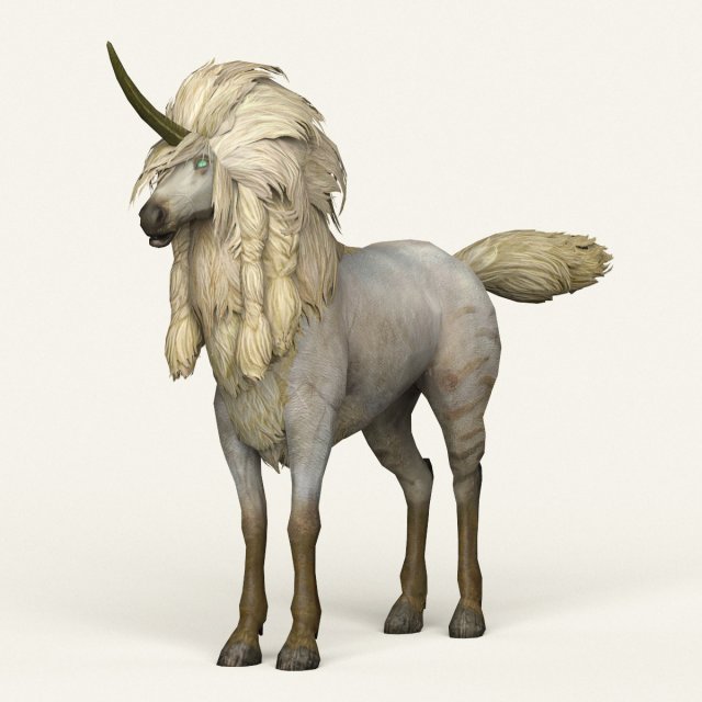 game ready unicorn 3D मॉडल .c4d .max .obj .3ds .fbx .stl .blend 