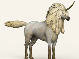 game ready unicorn 3D Model