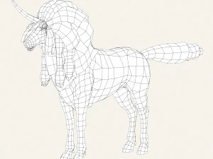 game ready unicorn 3D Model