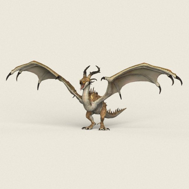game ready warrior dragon 3D मॉडल .c4d .max .obj .3ds .fbx .stl .blend 