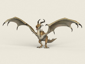 game ready warrior dragon 3D 模型