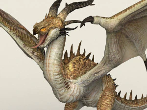 game ready warrior dragon 3D Model