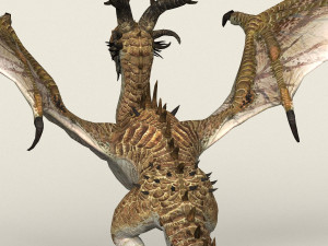 game ready warrior dragon 3D मॉडल