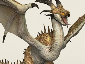 game ready warrior dragon 3D मॉडल