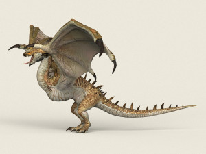 game ready warrior dragon 3D मॉडल