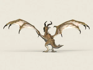 game ready warrior dragon 3D Model