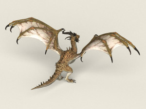 game ready warrior dragon 3D मॉडल