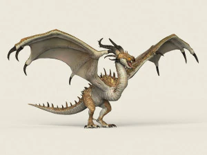 game ready warrior dragon 3D Model