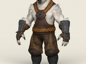 game ready warrior bear 3D Модель