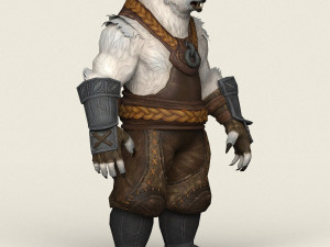 game ready warrior bear 3D मॉडल