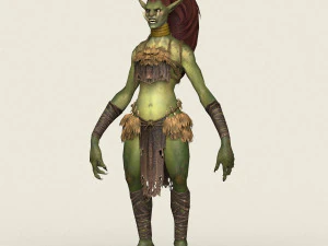 goblin femmina pronto per il gioco Modello 3D