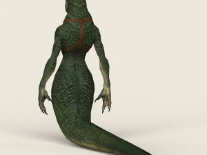 game ready fantasy female cobra 3D मॉडल
