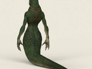 game ready fantasy female cobra 3D Model