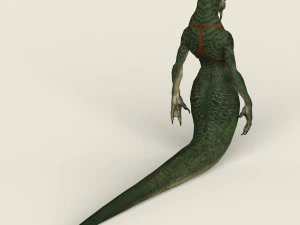 game ready fantasy female cobra 3D Model