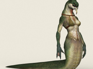 game ready fantasy female cobra 3D मॉडल