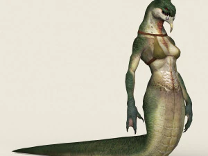 game ready fantasy female cobra 3D Model