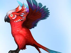 fantasy parrot Modelo 3D