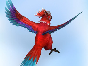 fantasy parrot Modelo 3D