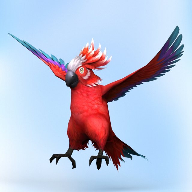 fantasy parrot Modelo 3D .c4d .max .obj .3ds .fbx .stl .blend 