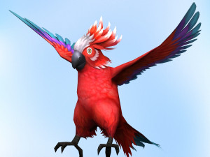fantasy parrot 3Dモデル