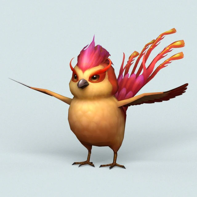 fantasy love bird 3D Model .c4d .max .obj .3ds .fbx .stl .blend