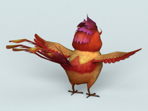 fantasy love bird Modello 3D