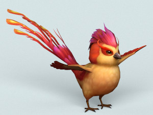fantasy love bird Modello 3D