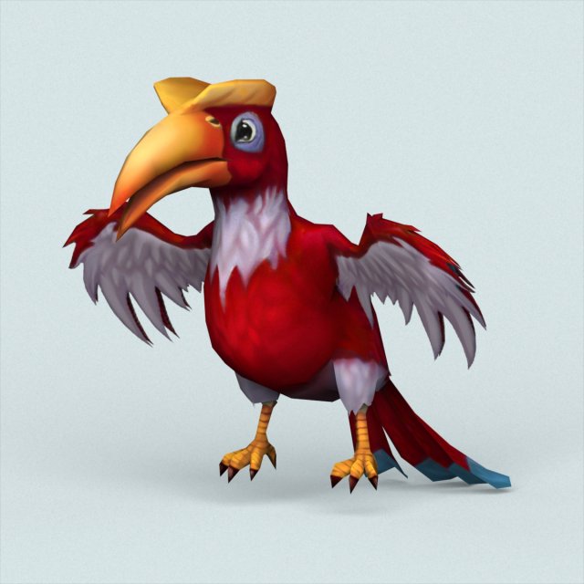 fantasy toucan bird 3D 模型 .c4d .max .obj .3ds .fbx .stl .blend 