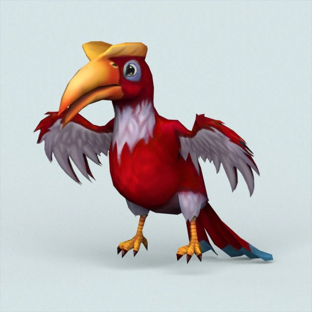 fantasy toucan bird 3D Model .c4d .max .obj .3ds .fbx .stl .blend 
