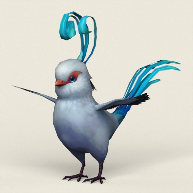 fantasy singing bird 3D Model .c4d .max .obj .3ds .fbx .stl .blend 