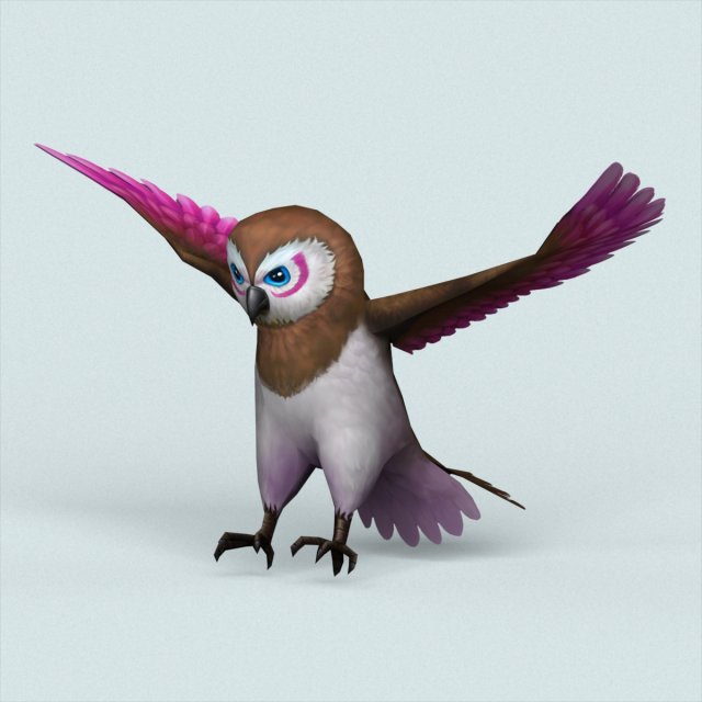 fantasy owl Modelo 3D .c4d .max .obj .3ds .fbx .stl .blend 