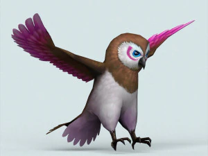 幻想猫头鹰 3D 模型